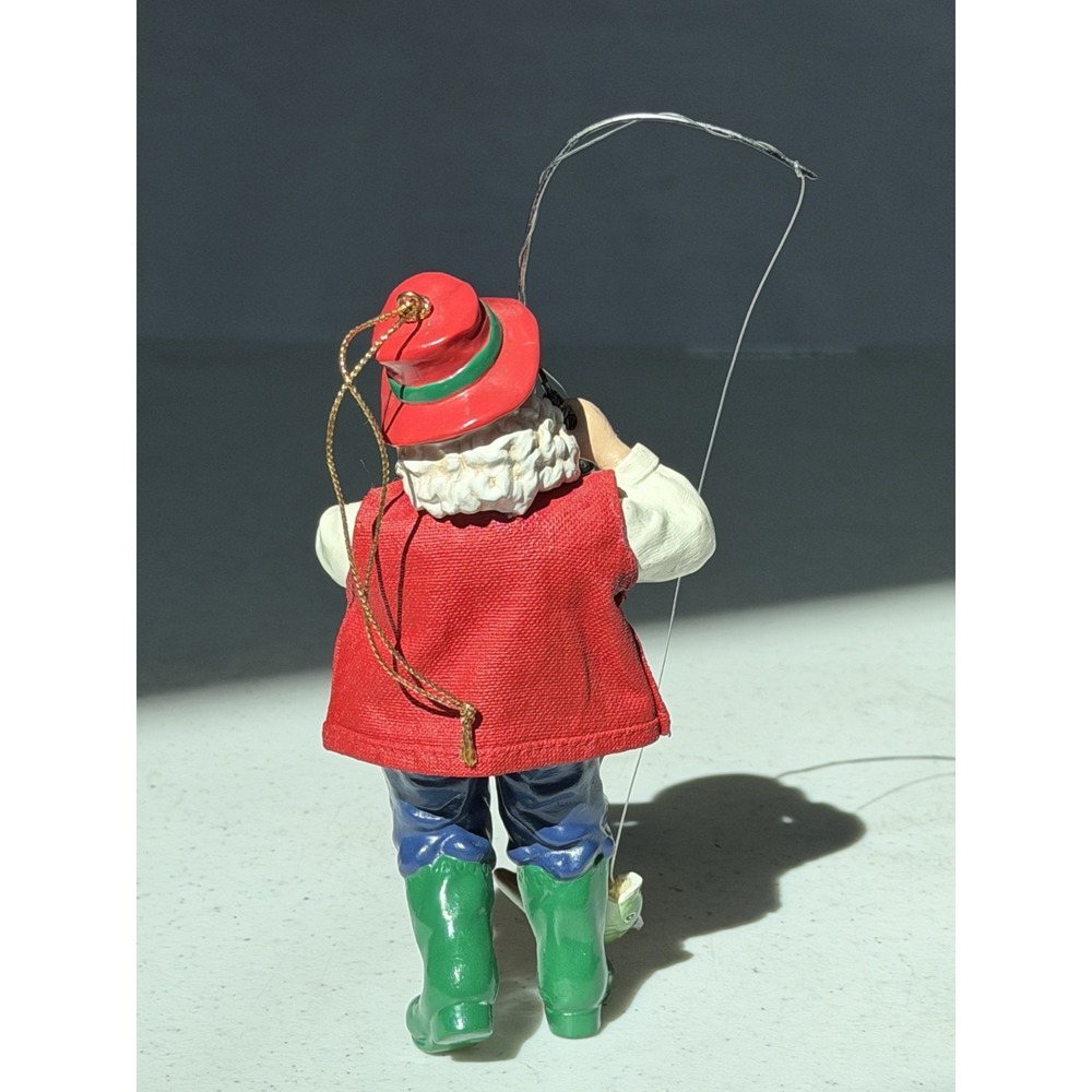 Vintage Fishing Santa Ornament 1996 "This Big!" Hallmark Keepsake Artist Ed Seal - Picture 4 of 8